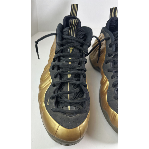 Nike Air Foamposite One Metallic Gold Black 314996-700 Men’s Size 13 *Flawed* - Picture 14 of 16